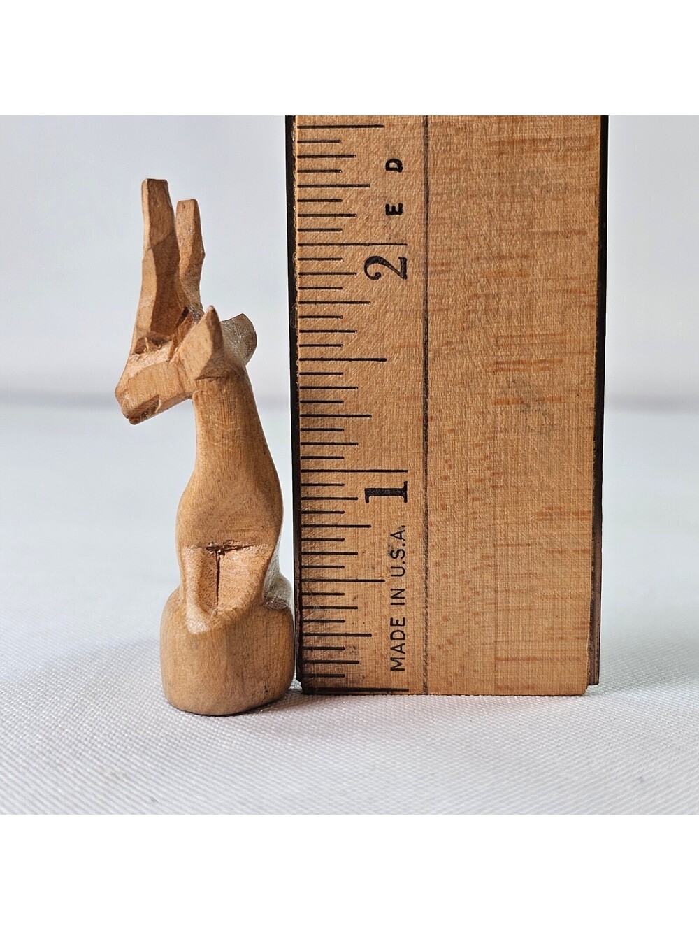Vintage Hand Carved Wood Safari Animal Figurines Set of 6 Miniature Folk Art - Picture 12 of 15